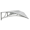 vidaXL Tettoia per Porta Grigio e Trasparente 350x75 cm Policarbonato - Image 4 of 6