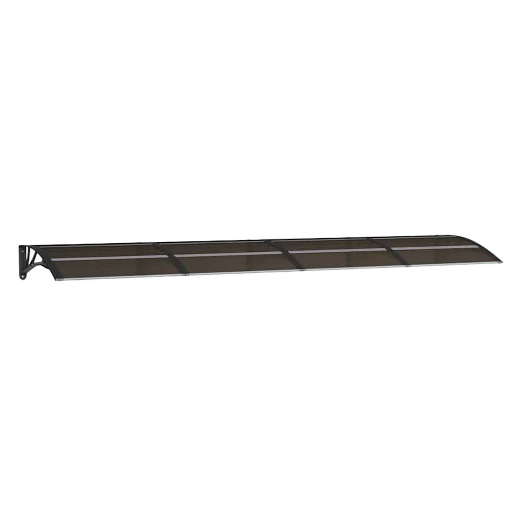 vidaXL Marquesina para Puerta de Policarbonato 350x75 cm Negra - Image 6 of 23