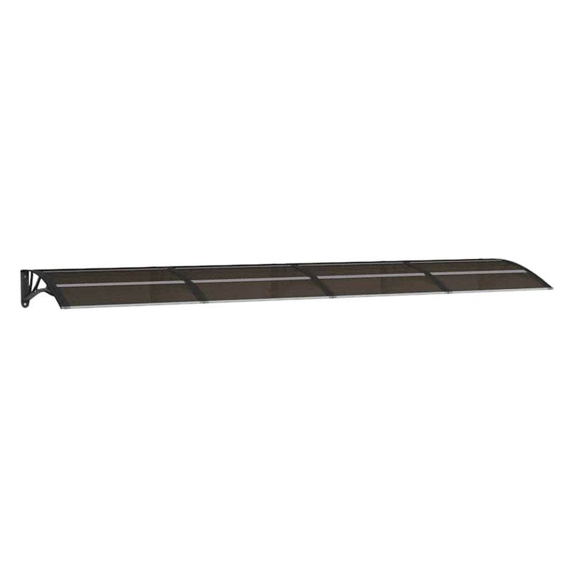 vidaXL Marquesina para Puerta de Policarbonato 350x75 cm Negra - Image 6 of 23