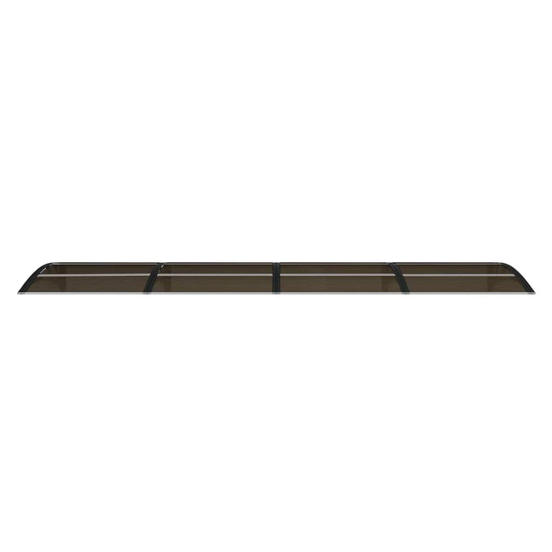 vidaXL Marquesina para Puerta de Policarbonato 350x75 cm Negra - Image 9 of 23