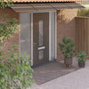 vidaXL Marquesina para Puerta de Policarbonato 350x75 cm Negra - Image 1 of 23