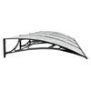 vidaXL Polycarbonate Door Awning, 350x100 cm, Black - Image 7 of 12