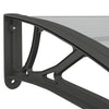 vidaXL Polycarbonate Door Awning, 350x100 cm, Black - Image 10 of 12