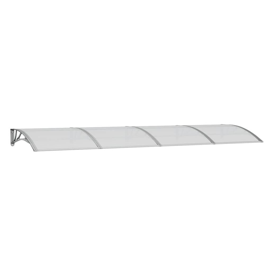 vidaXL Polycarbonate Door Canopy 350x100 cm Grey - Image 4 of 12