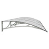 vidaXL Polycarbonate Door Canopy 350x100 cm Grey - Image 7 of 12