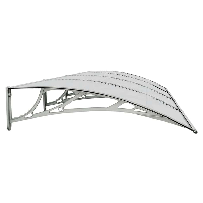 vidaXL Polycarbonate Door Canopy 350x100 cm Grey - Image 7 of 12