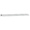 vidaXL Marquesina para puerta de policarbonato 400x75 cm gris y transparente - Image 2 of 6