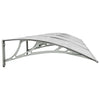 vidaXL Marquesina para puerta de policarbonato 400x75 cm gris y transparente - Image 4 of 6