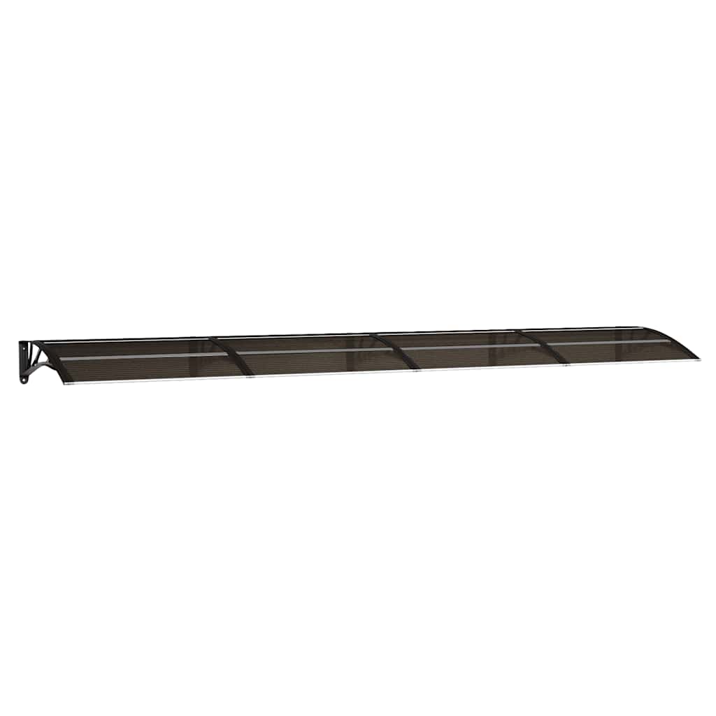 vidaXL Marquesina para Puerta de Policarbonato 350x75 cm Negra - Image 7 of 23