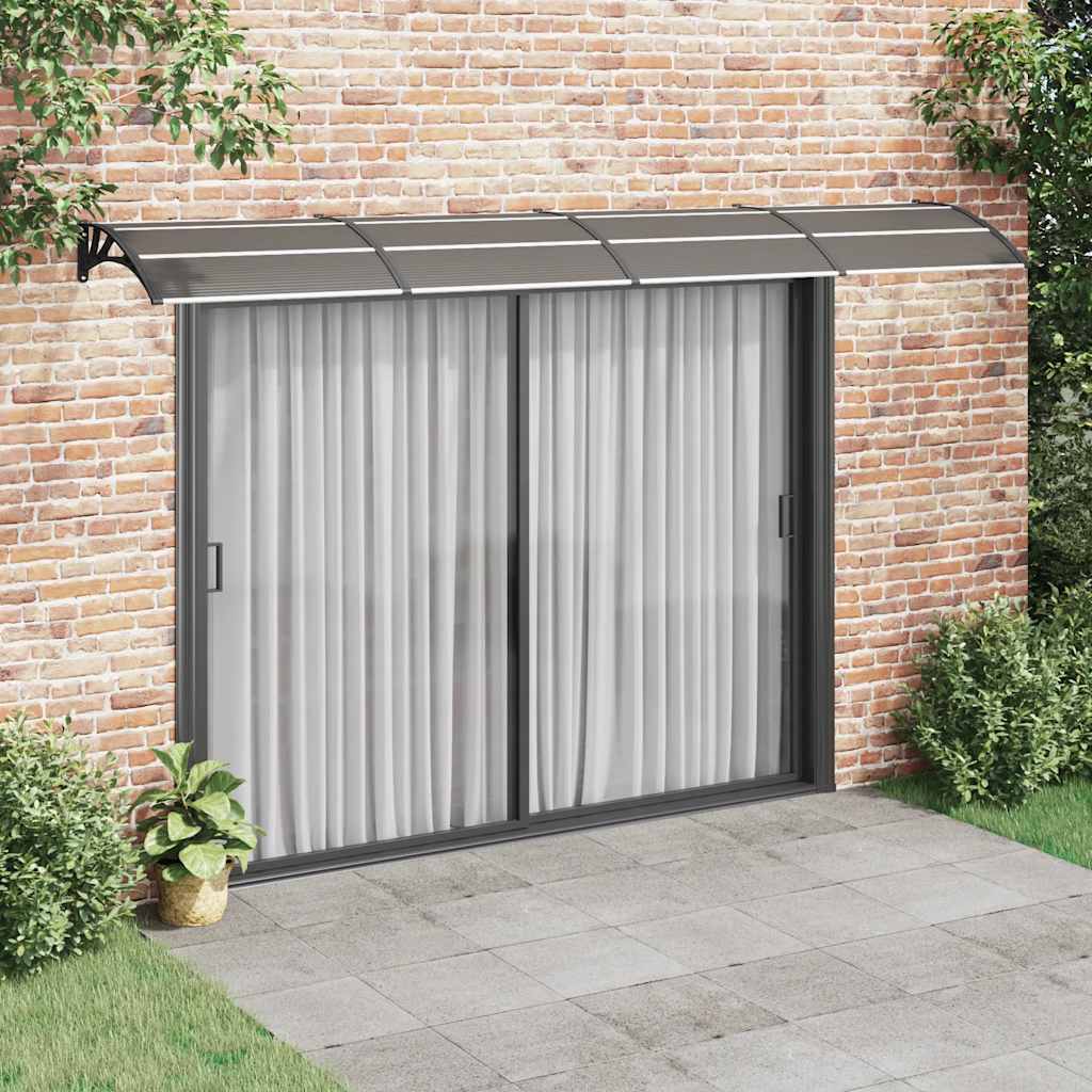 Tettoia per Porta Nera 400x75 cm Policarbonato - immagine 1 | SolPatio - Image 1 of 12