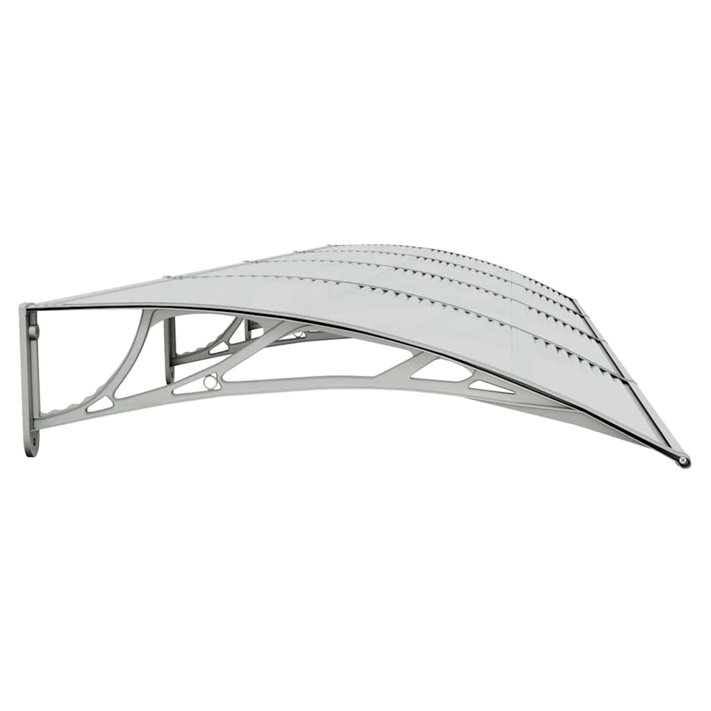 vidaXL Polycarbonate Door Canopy 350x100 cm Grey - Image 8 of 12