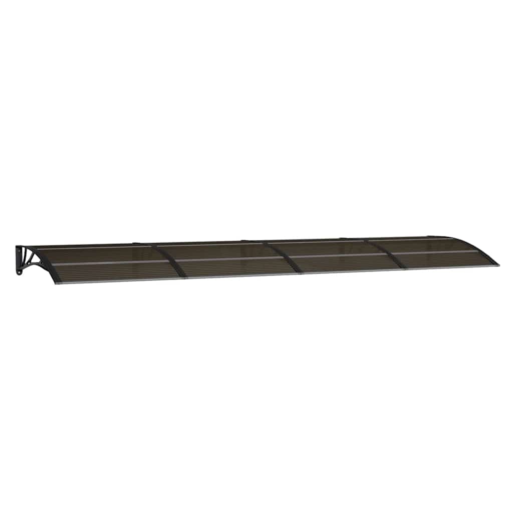 vidaXL Door Canopy, Polycarbonate and Aluminum, 400x100 cm, Black - Image 2 of 6