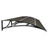 vidaXL Door Canopy, Polycarbonate and Aluminum, 400x100 cm, Black - Image 4 of 6