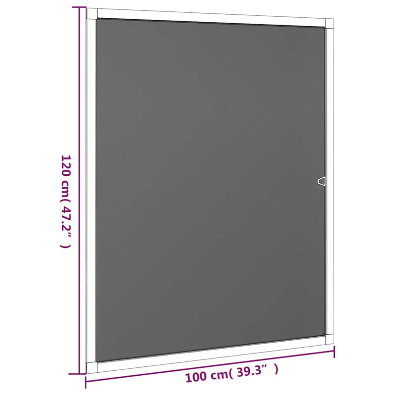 vidaXL Zanzariera per Finestre Bianca 100x120 cm - Image 7 of 7