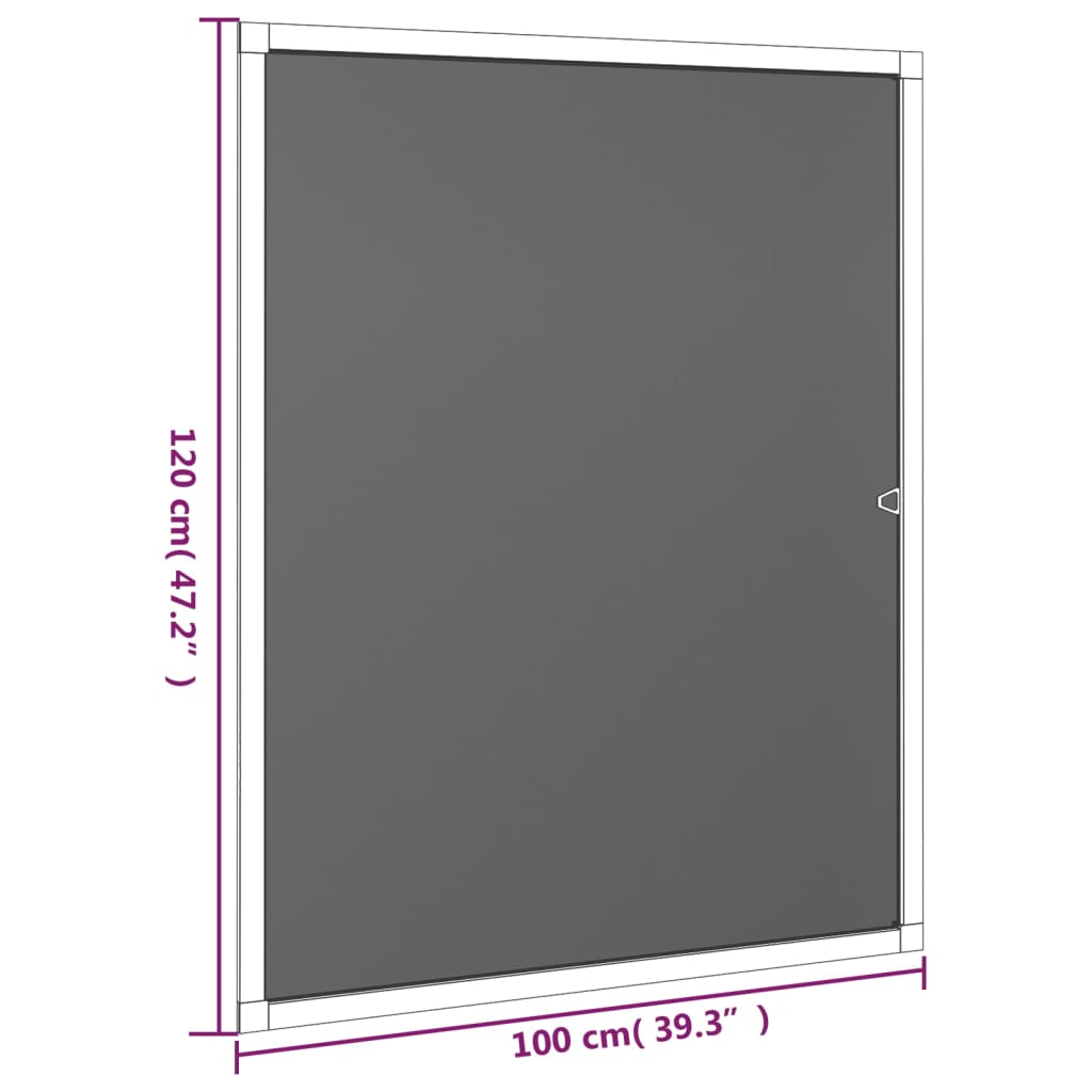 vidaXL Zanzariera per Finestre Marrone 100x120 cm - Image 7 of 7