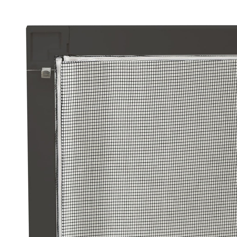 vidaXL Aluminum Window Screen 90x120 cm Anthracite - Image 11 of 14
