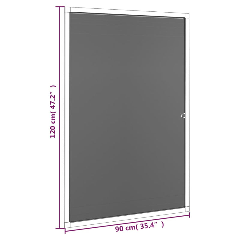 vidaXL Aluminum Window Screen 90x120 cm Anthracite - Image 13 of 14