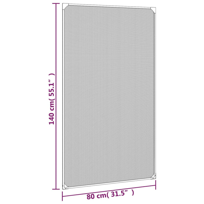 vidaXL Zanzariera Magnetica per Finestre Bianca 80x140 cm - Image 7 of 7