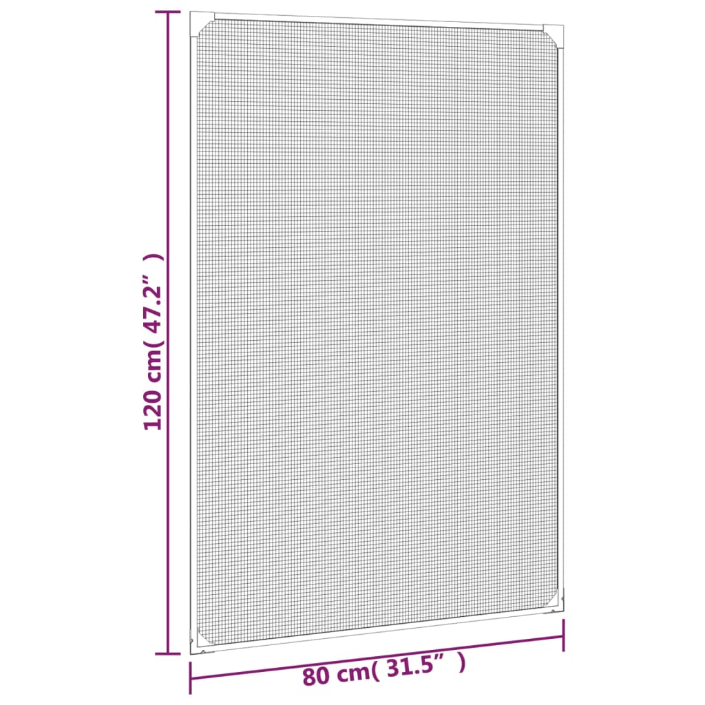 vidaXL Zanzariera Magnetica per Finestre Bianca 80x120 cm - Image 7 of 7