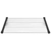Marquesina para puerta vidaXL de policarbonato 122x90 cm Negro y transparente - Image 9 of 15
