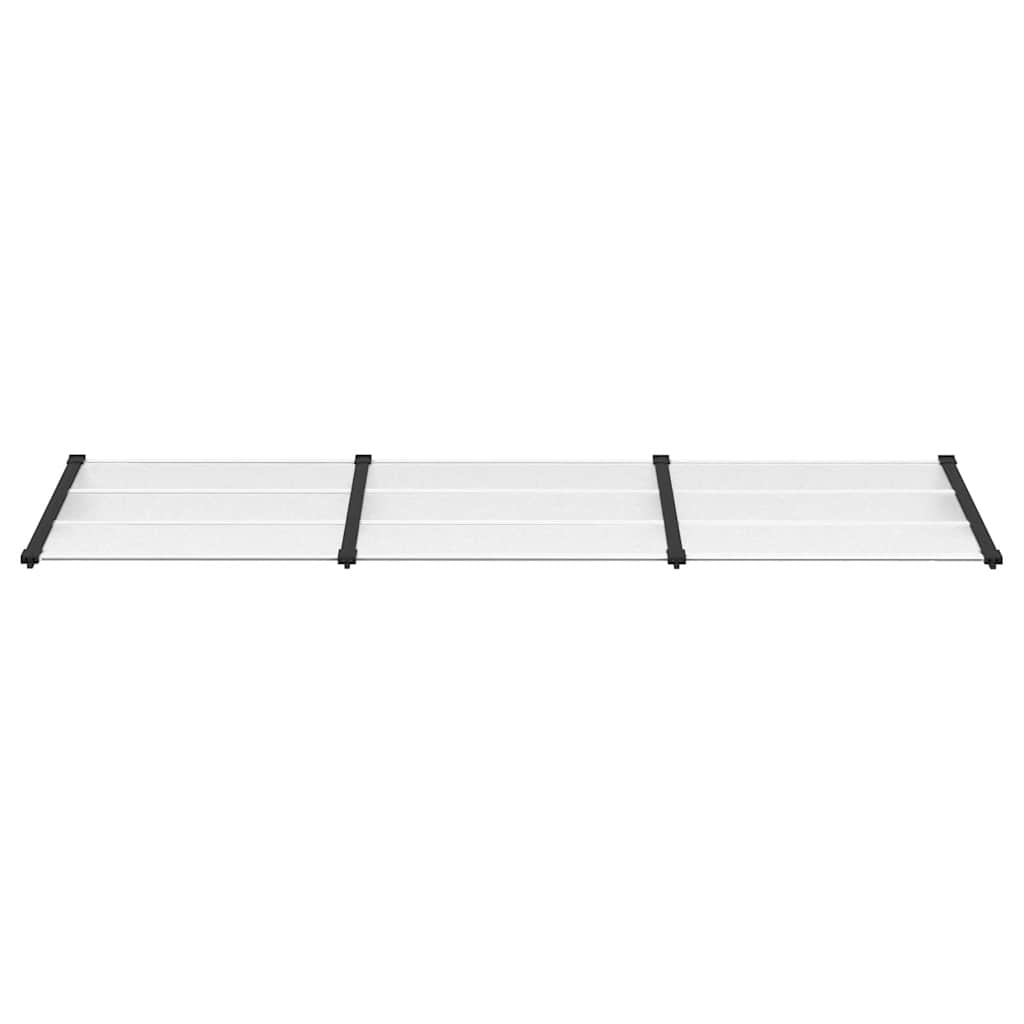 Tettoia per Porta in Policarbonato e Alluminio 152,5x90 cm Nero e Trasparente - immagine 8 | SolPatio - Image 8 of 15