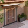 Tettoia per Porta in Policarbonato e Alluminio 152,5x90 cm Nero e Trasparente - immagine 2 | SolPatio - Image 2 of 15