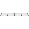 vidaXL Door Canopy Polycarbonate 396x90 cm Black and Transparent - Image 3 of 5
