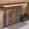 vidaXL Door Canopy Polycarbonate 396x90 cm Black and Transparent - Image 1 of 5
