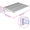 vidaXL Door Canopy, Polycarbonate and Aluminum, 122x90 cm, Grey and Transparent - Image 19 of 20