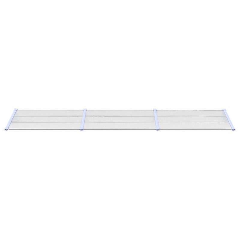 vidaXL Door Awning, Polycarbonate, 358.5x90 cm, Grey and Transparent - Image 3 of 5