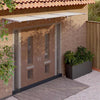 Toldo para puerta vidaXL de policarbonato 152,5x90 cm Gris y transparente - Image 2 of 15