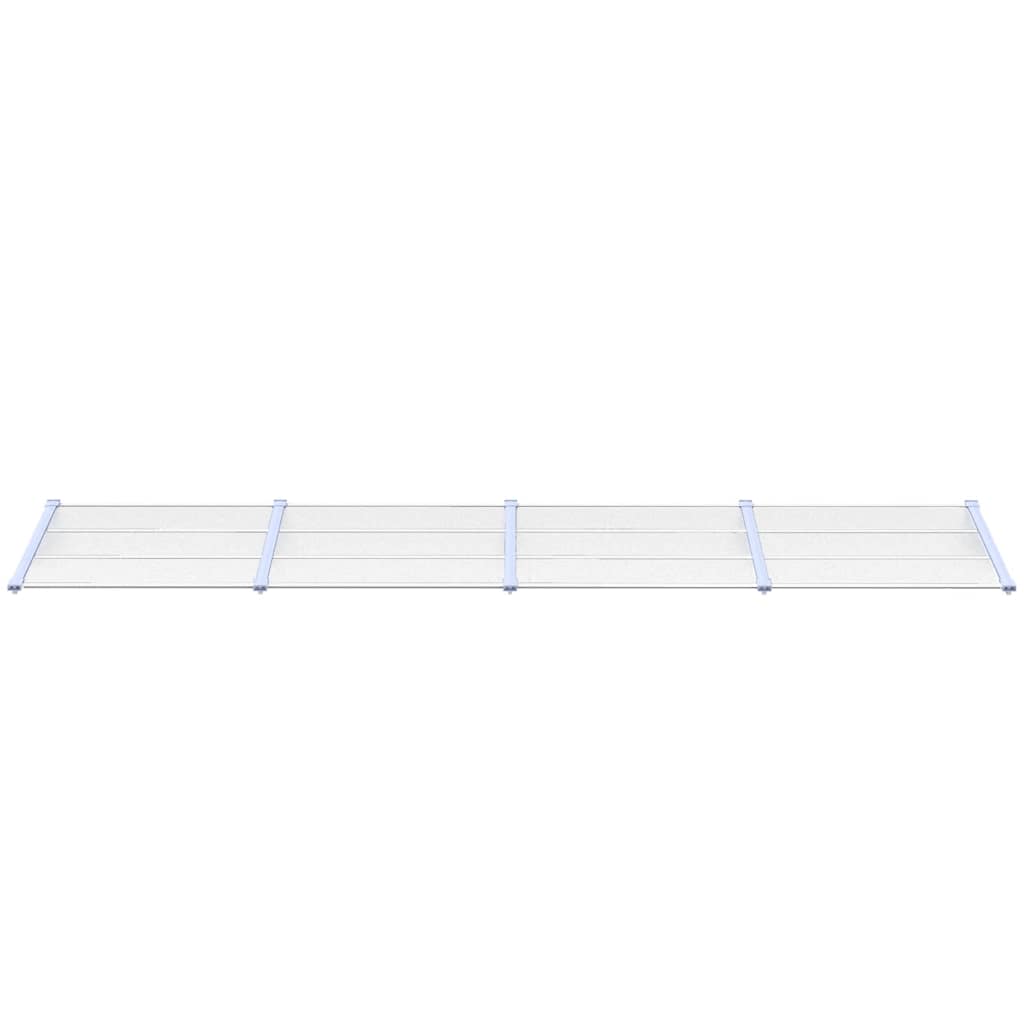 vidaXL Tettoia per Porta Grigio e Trasparente 396x90 cm Policarbonato - Image 3 of 5