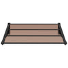 Toldo para puerta vidaXL de policarbonato y aluminio 122x90 cm, negro - Image 6 of 10