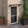 Toldo para puerta vidaXL de policarbonato y aluminio 122x90 cm, negro - Image 1 of 10