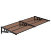 Toldo para puerta vidaXL de policarbonato y aluminio 122x90 cm, negro - Image 4 of 10
