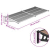Toldo para puerta vidaXL de policarbonato y aluminio 122x90 cm, negro - Image 10 of 10