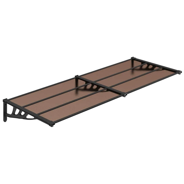 Tettoia per Porta in Policarbonato 239x90 cm Nera - immagine 2 | SolPatio