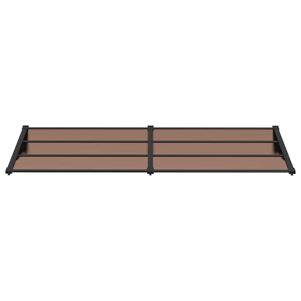 vidaXL Polycarbonate Door Awning 239x90 cm Black - Image 3 of 5