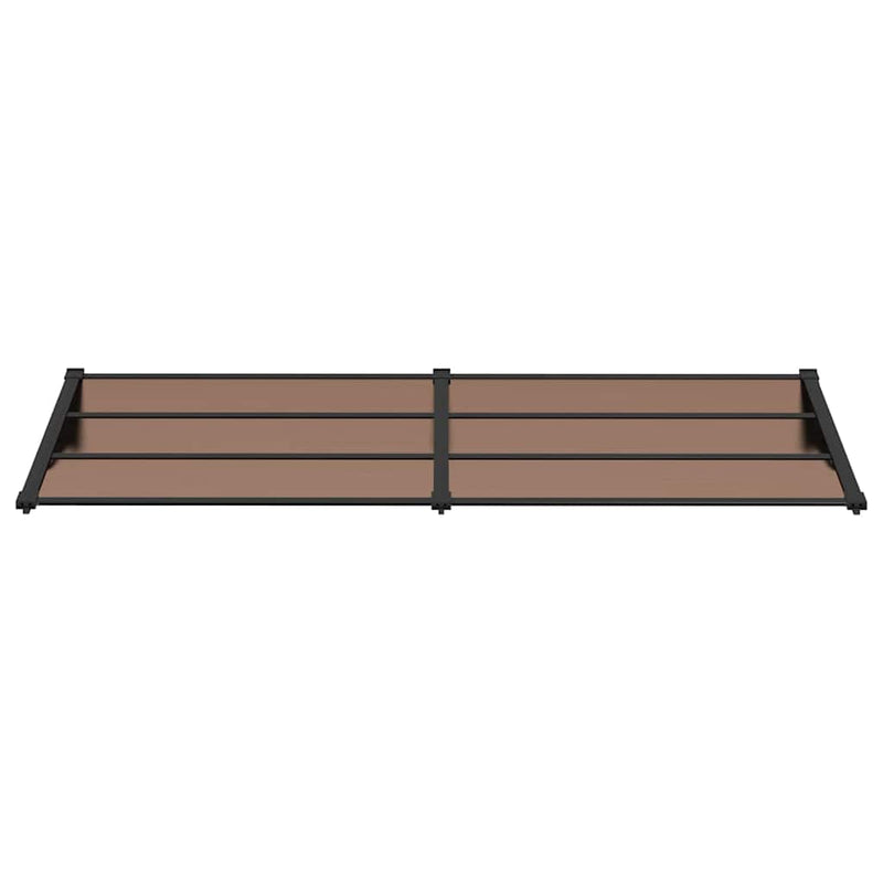 vidaXL Polycarbonate Door Awning 239x90 cm Black - Image 3 of 5