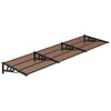 vidaXL Polycarbonate Door Canopy, 358.5x90 cm, Black - Image 3 of 10