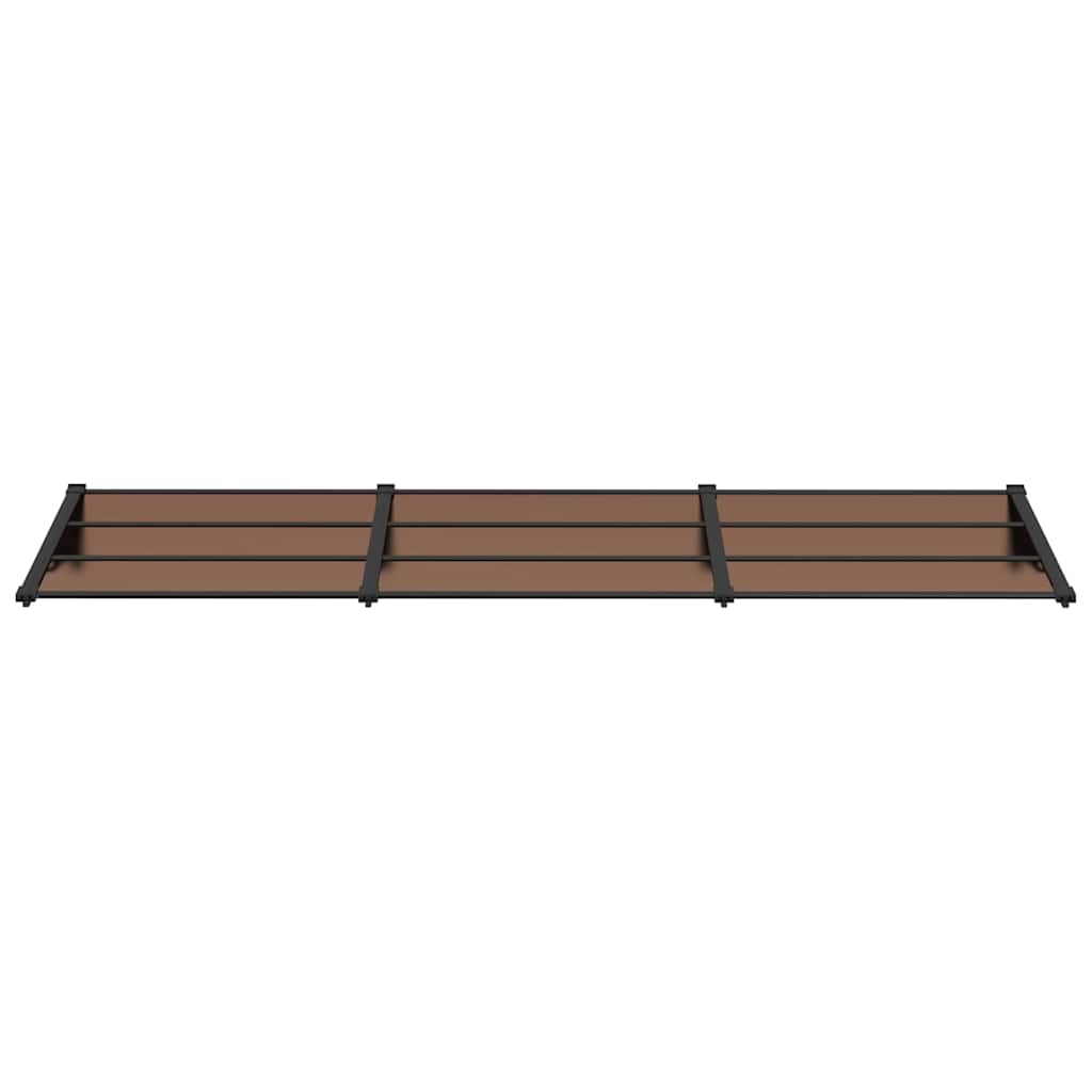 vidaXL Polycarbonate Door Canopy, 358.5x90 cm, Black - Image 5 of 10