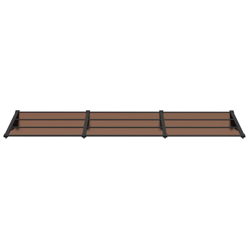 vidaXL Polycarbonate Door Canopy, 358.5x90 cm, Black - Image 5 of 10