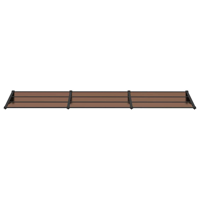 vidaXL Polycarbonate Door Canopy, 358.5x90 cm, Black - Image 6 of 10