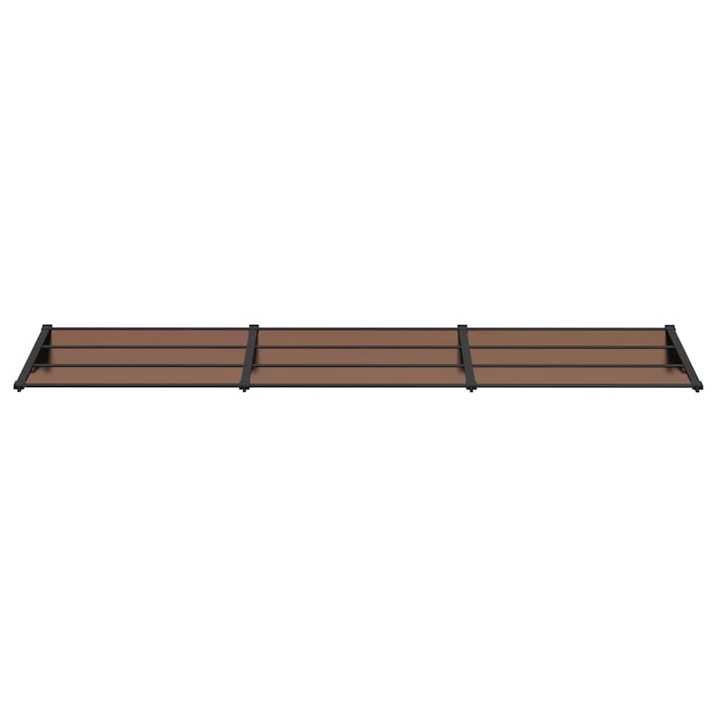 vidaXL Polycarbonate Door Awning, 152.5x90 cm, Black - Image 7 of 15