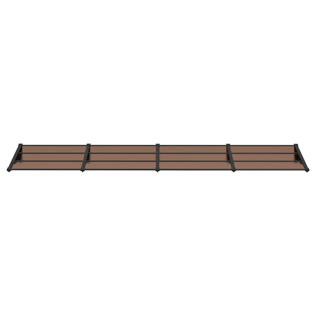 vidaXL Door Canopy, Polycarbonate and Aluminum, 396x90 cm, Black - Image 3 of 5
