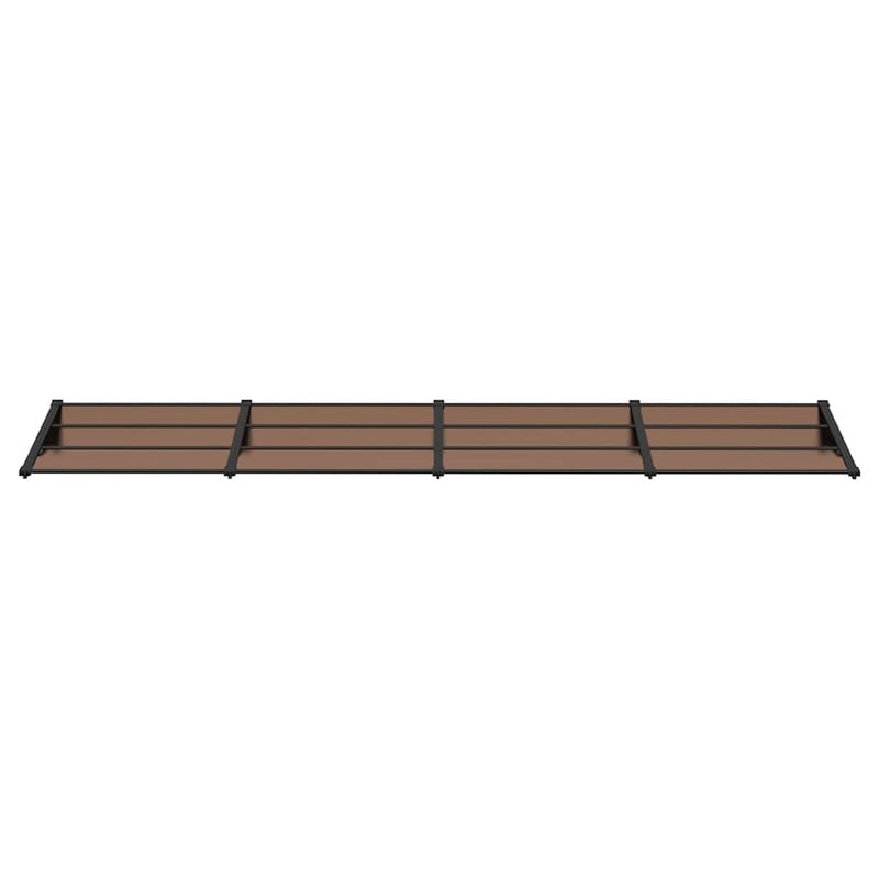 vidaXL Door Canopy, Polycarbonate and Aluminum, 396x90 cm, Black - Image 3 of 5