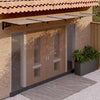 vidaXL Door Canopy, Polycarbonate and Aluminum, 396x90 cm, Black - Image 1 of 5