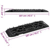 vidaXL Tavole di Trazione 2 pz Nere 107x31x7 cm Nylon - Image 7 of 7