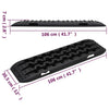 vidaXL Tavole di Trazione 2 pz Nere 106x30,5x7 cm Nylon - Image 6 of 6