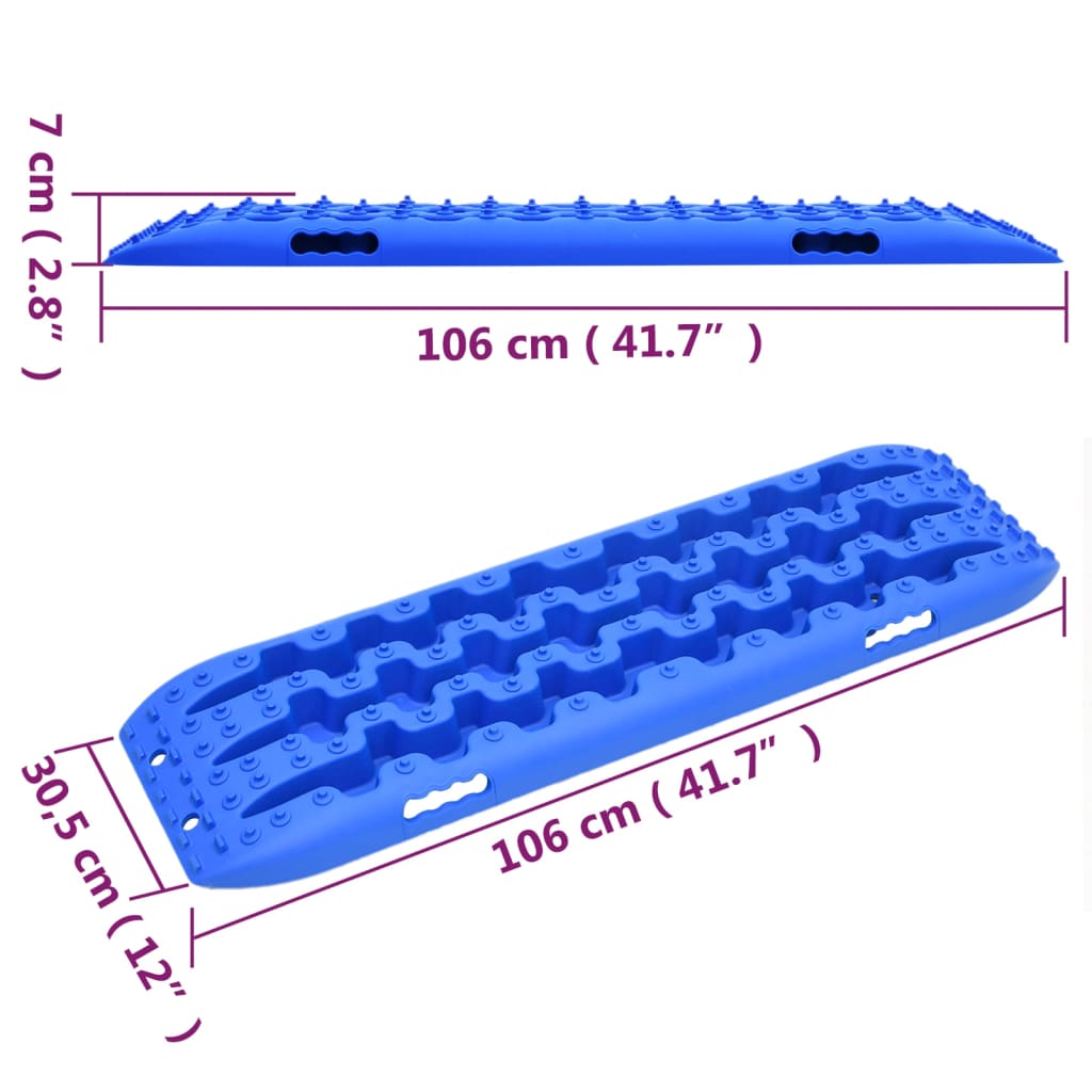 vidaXL Tavole di Trazione 2 pz Blu 106x30,5x7 cm Nylon - Image 6 of 6